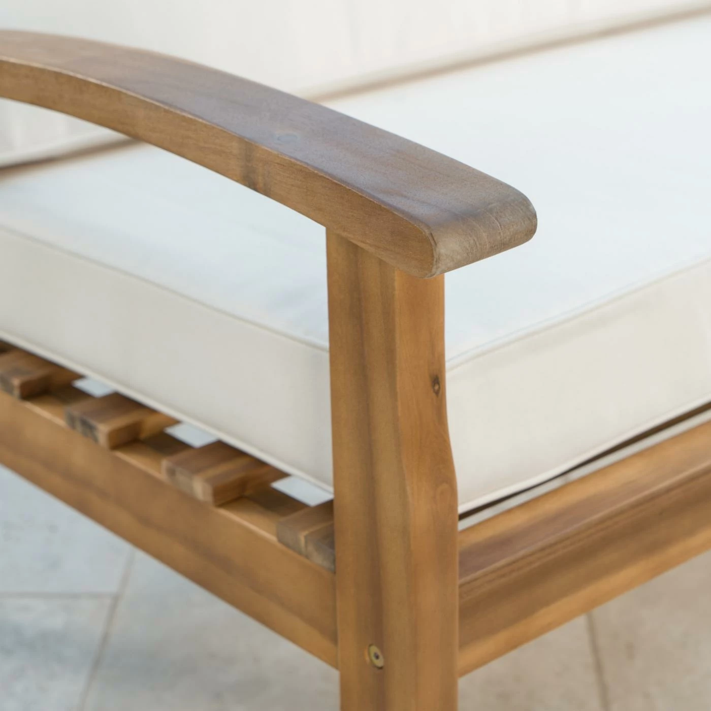 Promo โ Wood Patio Sets HN Outdoor Brentwood 4 Piece Wooden Patio Chat Set With Cushions ๐งจ - Image 5