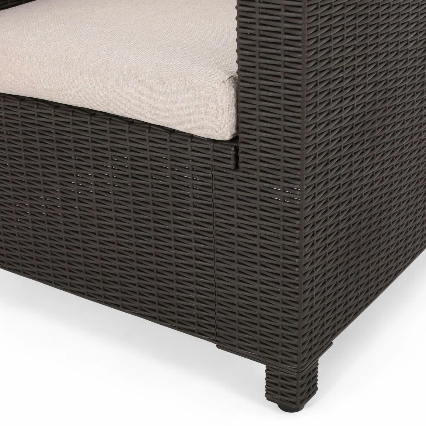 Best deal ๐งจ Best Selling Home Decor Recycled Plastic Patio Sets Javarius Outdoor 2 Seater Faux Wicker Chat Set With Cushions ๐ - Image 5