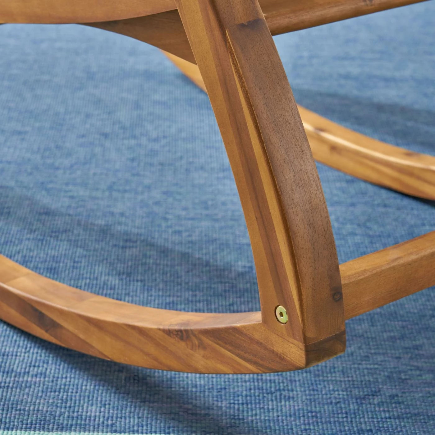 Budget ๐ฏ Best Selling Home Decor Wood Patio Sets Breccan Outdoor Acacia Wood 2 Piece Recliner Rocking Chair Chat Set - Teak โ๏ธ - Image 5