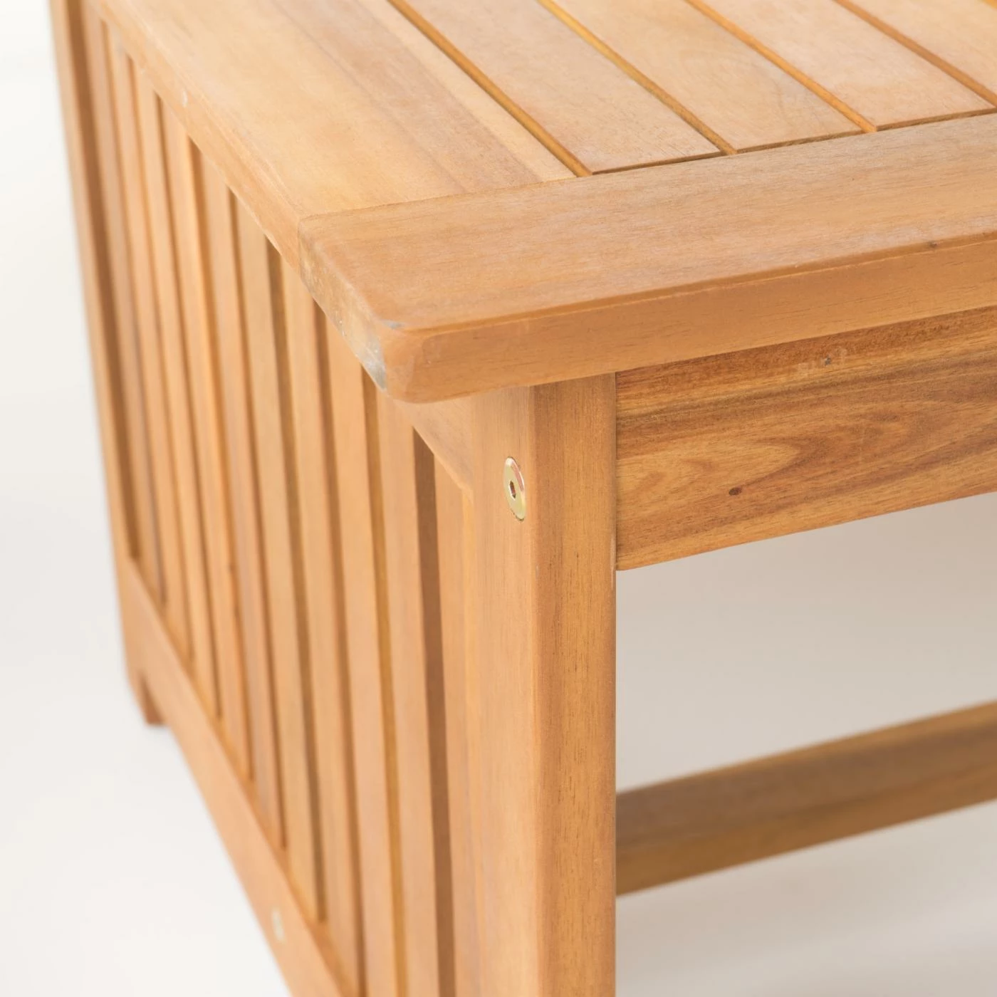 New ๐ Best Selling Home Decor Wood Patio Sets Safari Outdoor Acacia Wood 7 Seater Sofa Chat Set With Cushions - Teak And Cream ๐งจ - Image 5