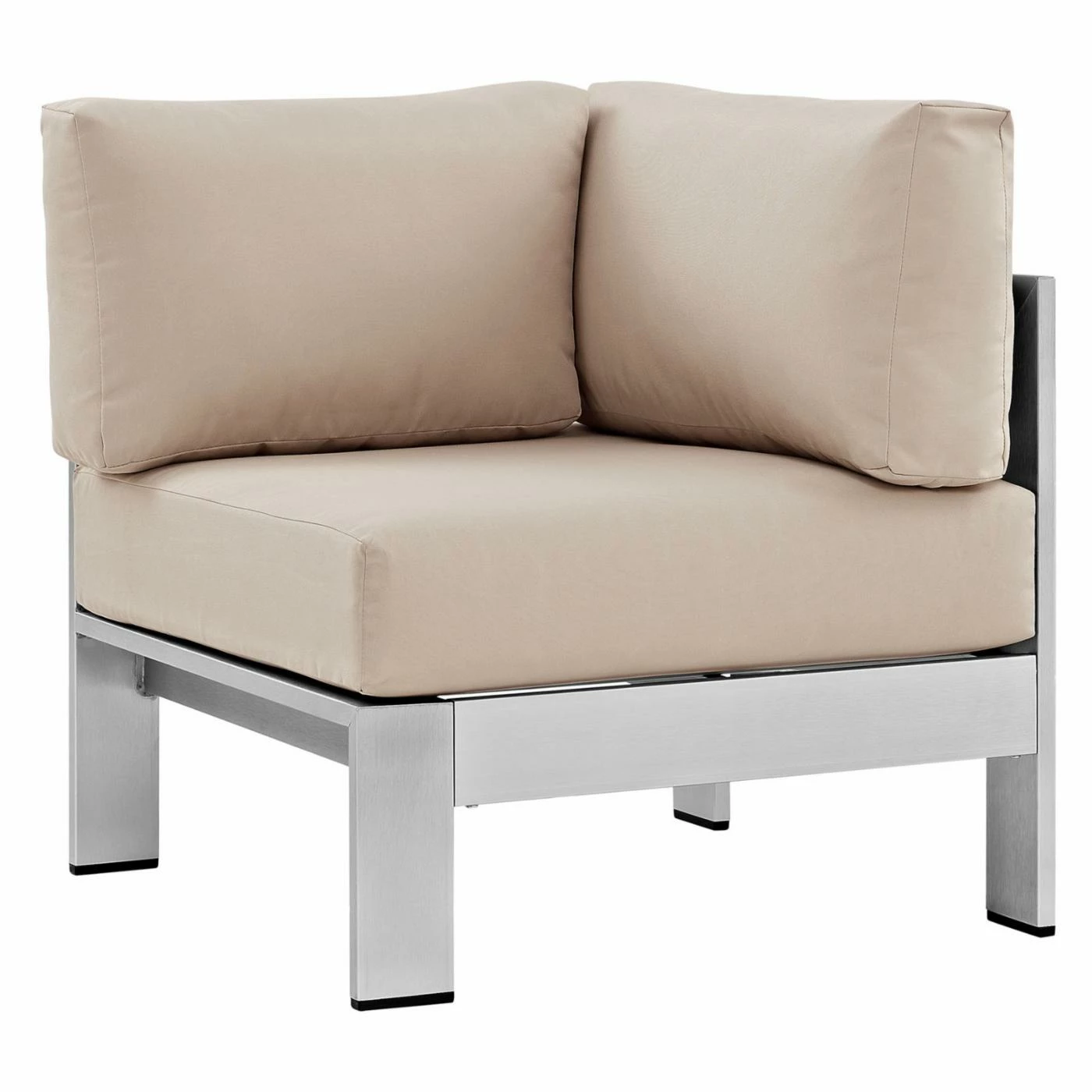 Cheapest ๐ Aluminum Patio Sets Modway Shore Aluminum 6 Piece Poolside Patio Sectional Sofa Set โค๏ธ - Image 5