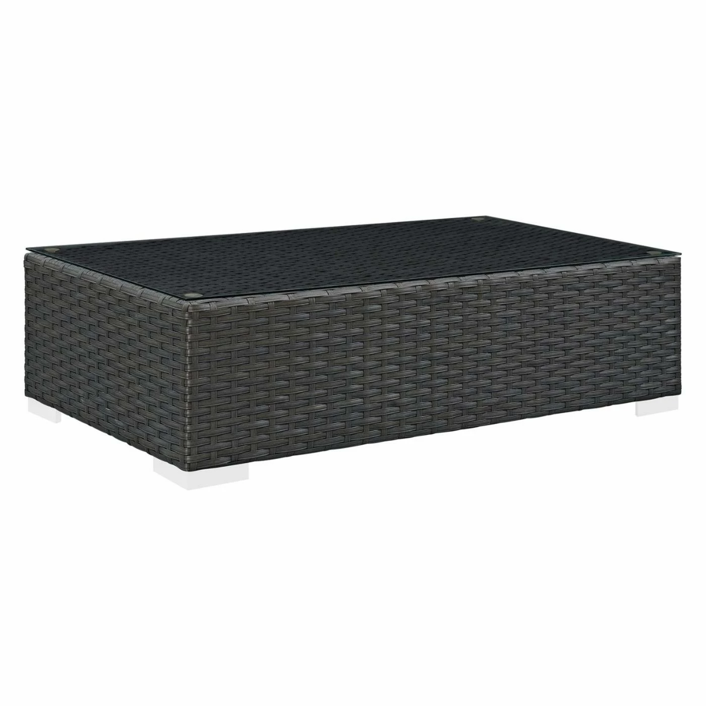 Outlet ❤️ Resin Wicker Patio Sets Modway Sojourn 5 Piece Sunbrella Outdoor Patio Loveseat Conversation Set 🎁 - Image 5