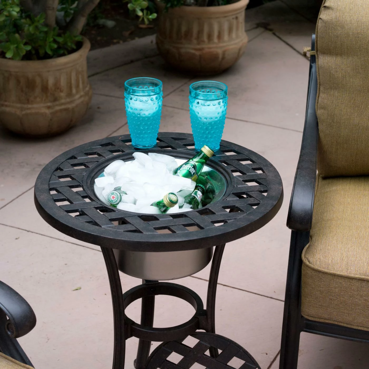 Budget ๐งจ Aluminum Patio Sets Darlee Nassau 3 Piece Aluminum Club Patio Conversation Set ๐ - Image 5