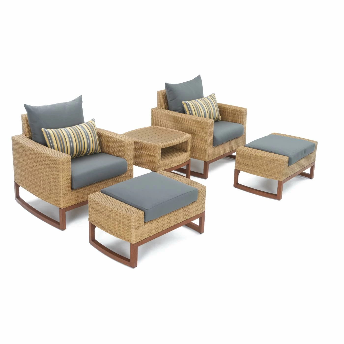 Best Pirce ✔️ Resin Wicker Patio Sets RST Brands Mili Wicker 8 Piece Patio Conversation Set 🛒 - Image 5