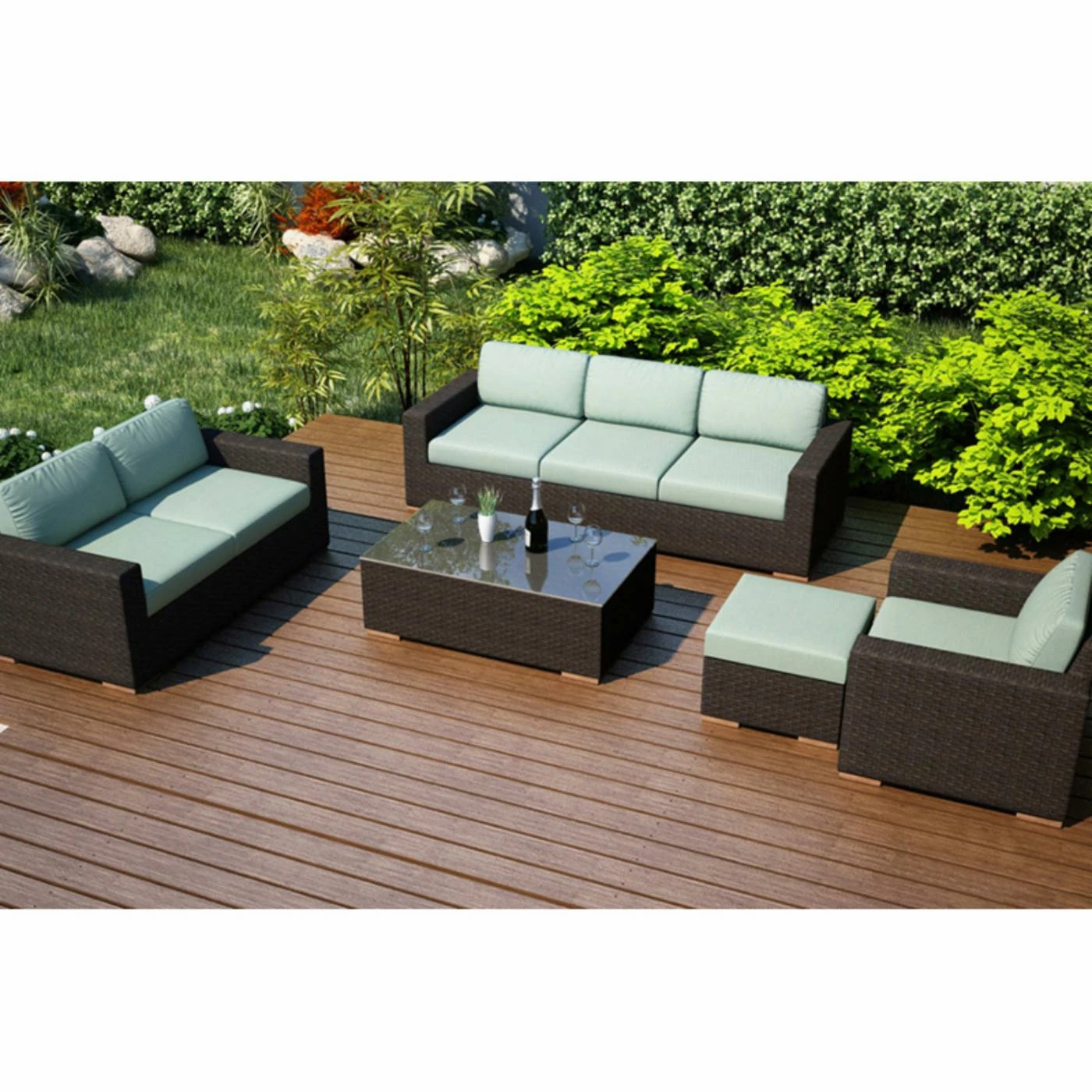 Best deal 🌟 Resin Wicker Patio Sets Harmonia Living Arden 5 Piece Sofa Set 🤩 - Image 5