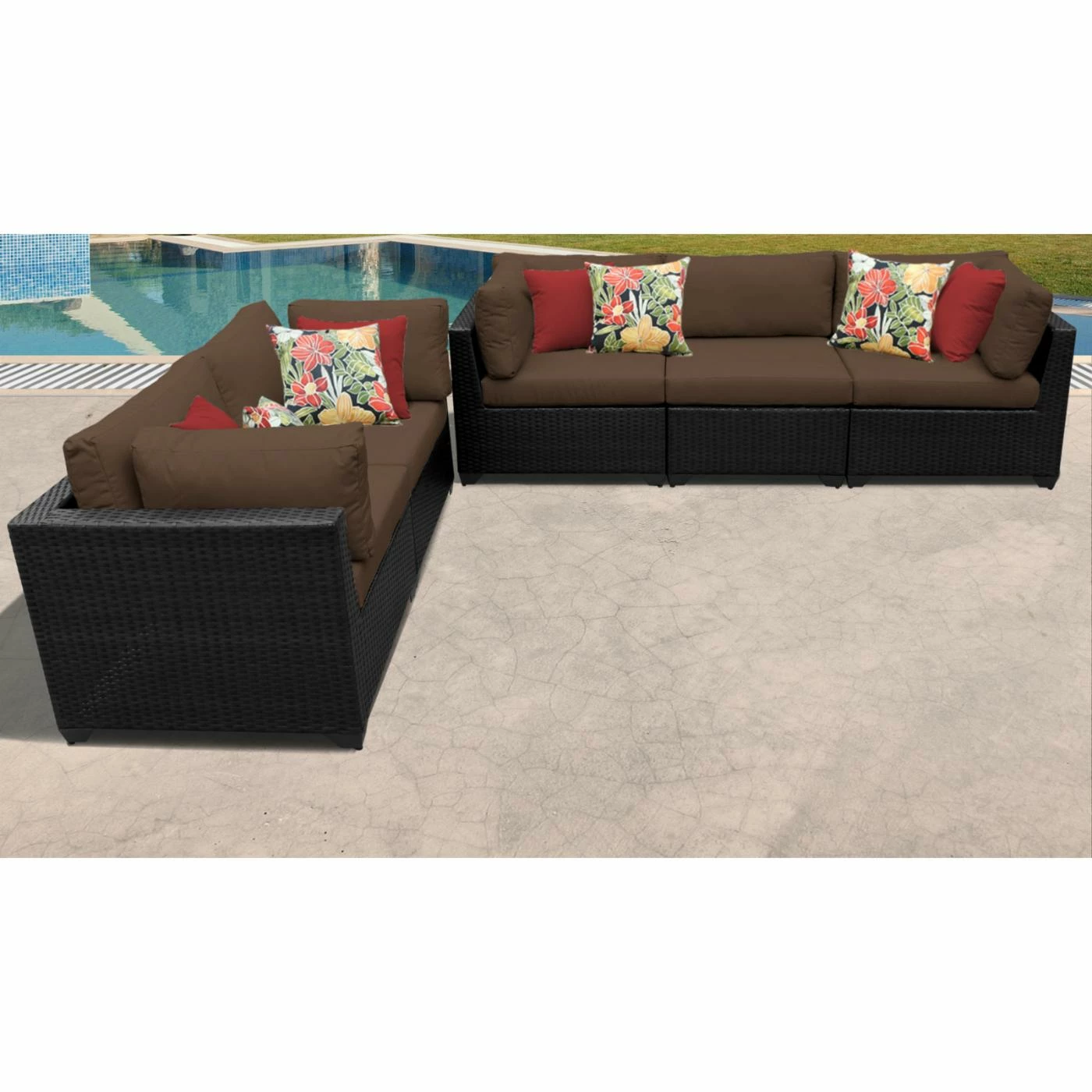 Best Sale ๐ Resin Wicker Patio Sets TK Classics Belle 5-Piece Outdoor Wicker Patio Conversation Set ๐ - Image 5